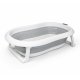 Foldable Baby Bathtub with Newborn Insert and Digital Thermometer, Grey