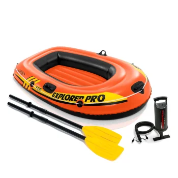 Intex Explorer Pro 100 Inflatable Boat Set with Oars & Pump