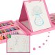 Painting art set in suitcase 208 pieces pink