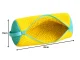 Shoe Washing Bag with Microfiber, Yellow-Mint