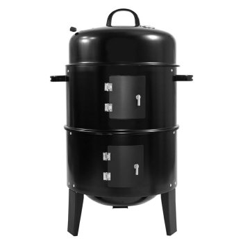 Portable Charcoal Garden Grill Smoker with Thermometer