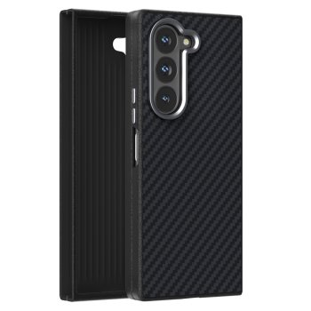 Samsung Galaxy Z Fold 5 ( SM-F946B/DS ) ABEEL Carbon Fiber Texture Cover Case, Black