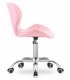Avola Swivel Office Chair with Wide Backrest in Faux Leather, Pink