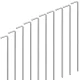 Steel Tent Pegs 24 cm, 10 pcs, Silver