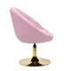 Ergonomic Velvet Swivel Chair 4Rico QS-BL12G, Pink