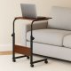 Adjustable Rolling Laptop Desk for Sofa and Bed ModernHome, Dark Brown