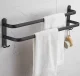 Wall-Mounted Towel Rack 60cm, Matte Black