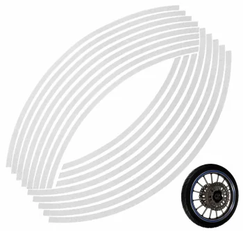 Reflective Wheel Rim Stickers AG555E (16 pcs), Silver