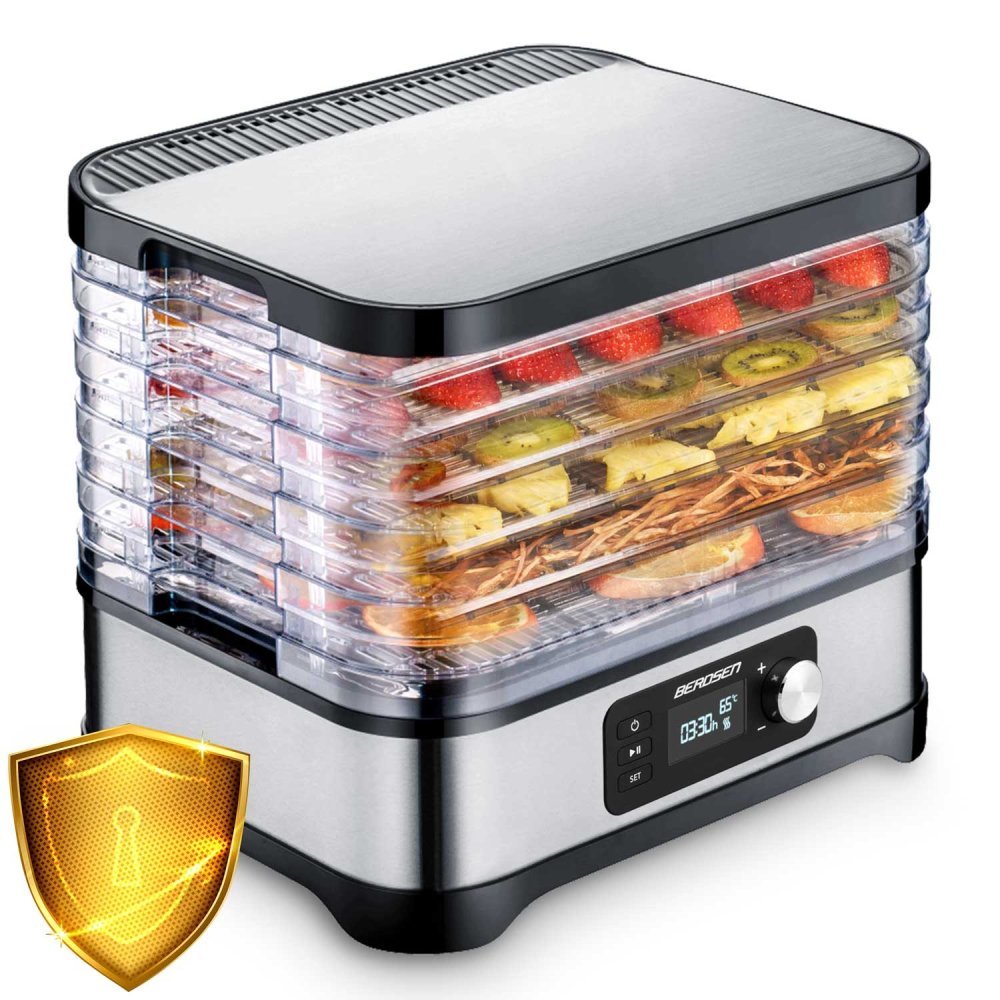 Berdsen BD-690 Food Dehydrator for Fruit, Herbs and Meat, silver (3)