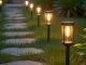 Solar Garden LED Lamp, Warm Light, 57 cm