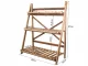 Wooden 3-Tier Plant Stand Display Shelf 27400, Brown