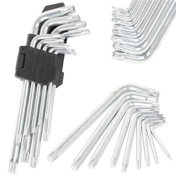 Hex and Torx Key Wrench Set 1.5-10 mm, T10-T50, 9 pcs.