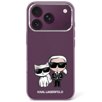 Karl Lagerfeld Karl&Choupette MagSafe Case for iPhone 17 Pro / 18 Pro, Burgundy