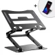 Wozinsky WRS-CPY75DSB Foldable Aluminum Laptop and Tablet Stand 11–17.3\" with Phone Stand - Black