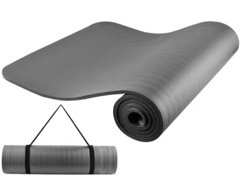 Exercise Mat for Yoga and Pilates, 180x60x1 cm, Grey