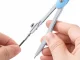 Geometry Set with Compasses and Rulers in Case, 9 Pieces, Blue
