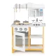 Ecotoys TK040A-WHITE Wooden Kids Kitchen with Accessories, White