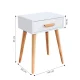 ModernHome Nightstand Bedside Table with Drawer, White