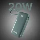 SBS Power Bank 10000 mAh 20W with Built-in USB-C Cable and LCD Display, Gray