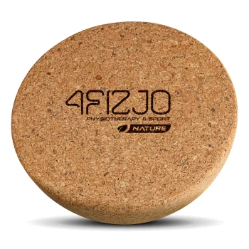 4FIZJO Cork Balance Disc for Stability Training 15 x 7.5 cm, Brown