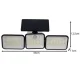 Izoxis 00024889 180 LED Solar Lamp with Motion and Dusk Sensor, Black