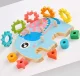 Wooden Educational Sorter Montessori Elephant with Gears