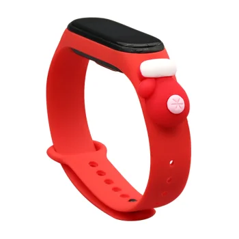 Strap Xmas for Xiaomi Mi Band 3 / 4, Red