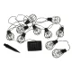 Solar Garden String Lights 10 LED Bulbs, Loft Style