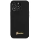 Guess iPhone 13 Pro Max Case Silicone Script Gold Logo, Black