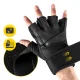 4FIZJO PRO Workout Gloves with Wrist Wraps Size S, Black