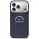 Karl Lagerfeld Embossed Open Ring RSG MagSafe dėklas iPhone 18 Pro / 17 Pro, mėlynas