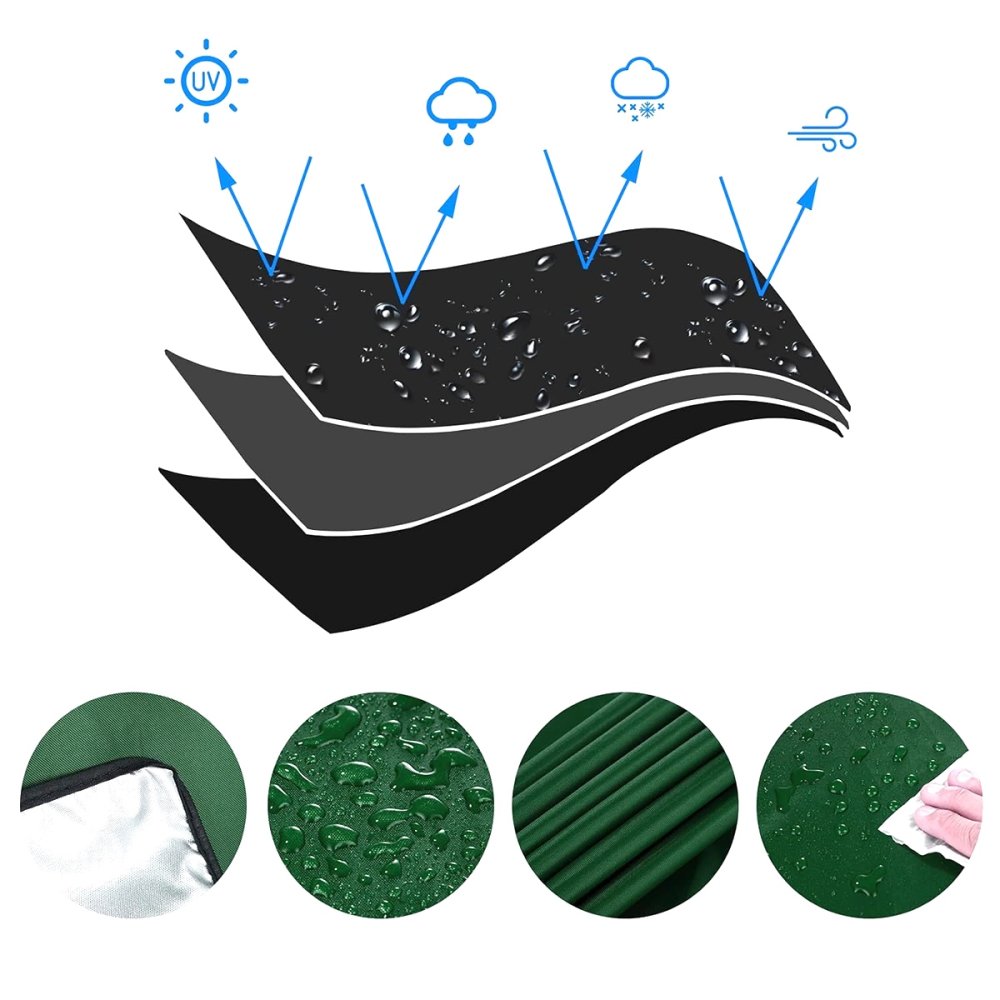 IBC Tote Cover for 1000L Water Tank UV Resistant, Green (3)