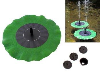 Solar Pond Pump with Leaf Design, Black