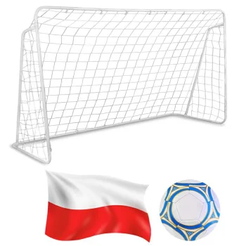 Metal Football Goal with Net, 300x200 cm
