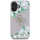 Guess Grained Roses Big 4G Logo Case for iPhone 16 - Purple