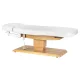 Sillon Relax Electric SPA Treatment Bed, White with Light Wood Base