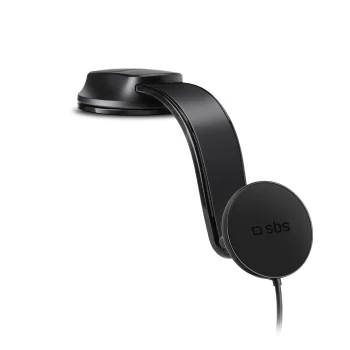 SBS TESUPPMAG15W2115W Magnetic Phone Holder with 15W Wireless Charger - Black