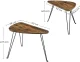 Leobert Two-Piece Nesting Coffee Table, Loft Style, Brown/Black