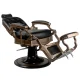 Gabbiano Ernesto Barber Chair Black with Antique Gold Base