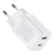 Baseus Super Si Pro Wall Charger 30W USB + USB Type C, White