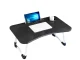 Foldable Laptop Bed Tray Table with Tablet and Cup Holder, Black