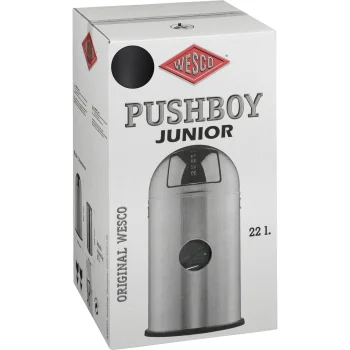 Wesco Pushboy Junior Waste Bin 22L, Graphite