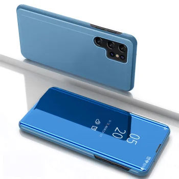 Clear View Flip Case for Samsung Galaxy S25 Ultra - Blue