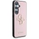 Guess Grained Big 4G Logo Case for Samsung Galaxy S25 Pink
