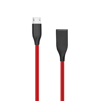 Extra Digital Silicone USB to Micro USB Cable 1m, Red