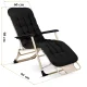 Sofotel Chillwell Folding Garden Lounger with Cushion, Set of 2, Black