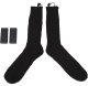 Heated winter socks with two batteries, black