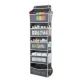 Over The Door Hanging Organizer Ruhhy 5 Shelves, Grey White