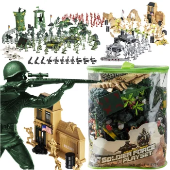 Iso Trade Military Base Toy Set with Soldiers and Vehicles, 300 Pieces