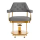 Gabbiano Granada Hairdressing Chair Grey with Gold Base